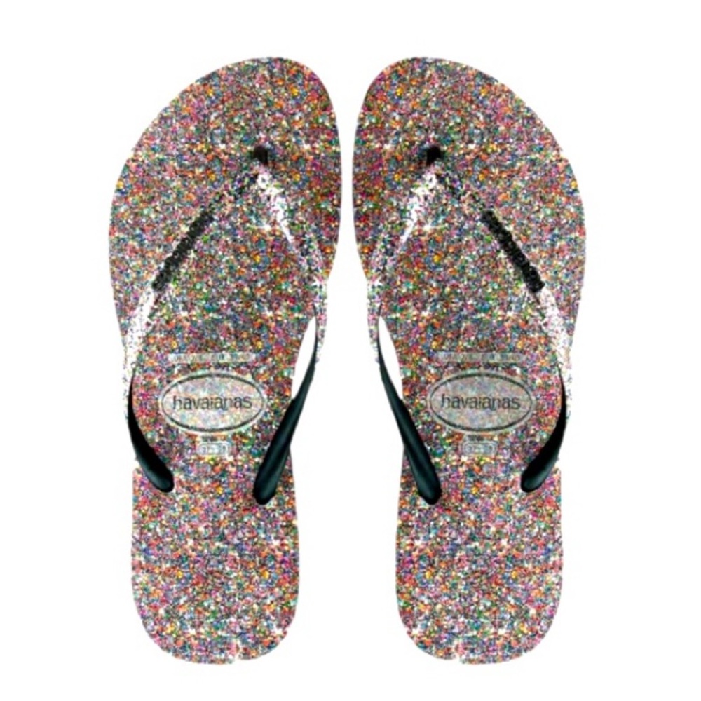 HAVAIANAS➕NWT Slim Carnival Glitter Flip Flops